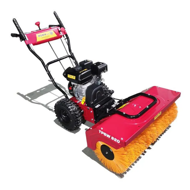 Order a Tackle year-round grounds maintenance with the Titan Pro 6.5HP Self-Propelled Petrol Sweeper. Featuring a massive 80cm power brush and 6 forward gears, it effortlessly clears autumn leaves, winter snow, and heavy debris that smaller sweepers simply can‘t handle.